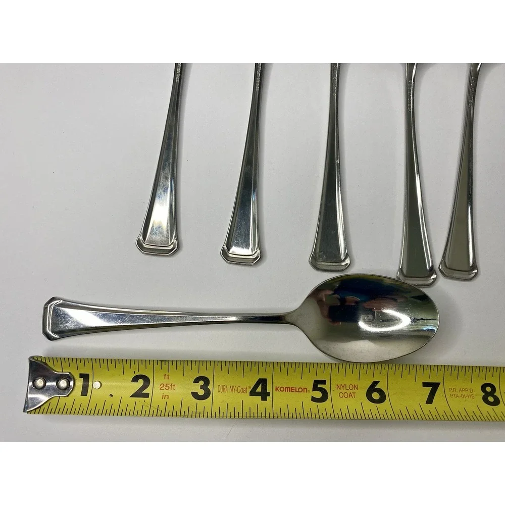 Oneida Stainless Oval Place Soup Spoons SSS Maestro St Leger Flatware Lot 8 #2